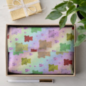 Teddy, Teddybär, Pastellblende, Kind + Muster, Bab Seidenpapier (Geschenk)