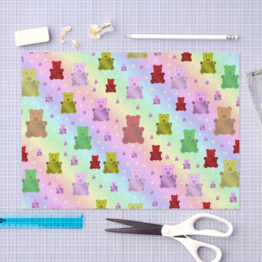 Teddy, Teddybär, Pastellblende, Kind + Muster, Bab Seidenpapier (Handwerk)