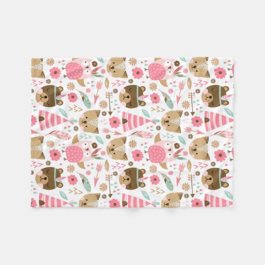 Teddy Teepee Fleecedecke (Vorderseite (Horizontal))