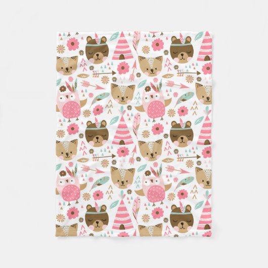 Teddy Teepee Fleecedecke (Vorderseite)