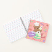 Teddy the Baker mit Macarons Notizblock (Innenseite)