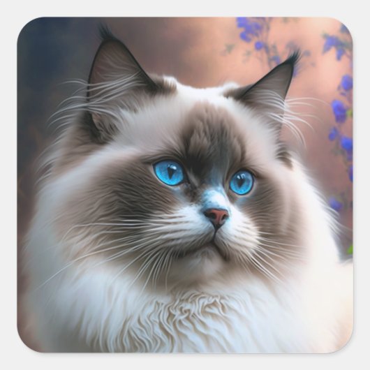 Teddy the Ragdoll Cat Sticker (Vorderseite)