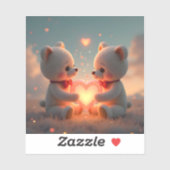 Teddy Time Together - Square Vinyl Aufkleber (Blatt)