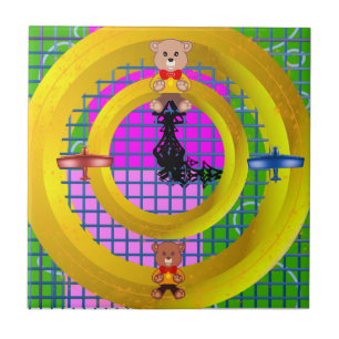 Teddy to Flugzeug Fliese