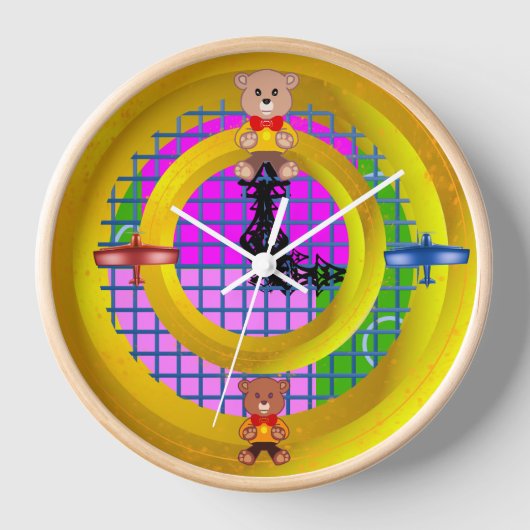 Teddy to Flugzeug Uhr (Vorderseite)