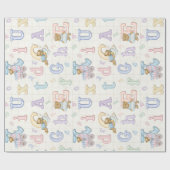 Teddy Tots Pastel Alphabet Geschenkpapier (Flach)