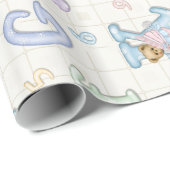 Teddy Tots Pastel Alphabet Geschenkpapier (Rolleneckpunkt)