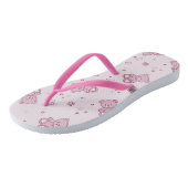 Teddy trägt Hintergrund Rosa Badesandalen (Schrägansicht)