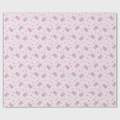 Teddy trägt Hintergrund Rosa Geschenkpapier (Flach)