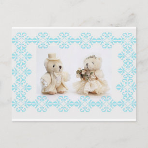 Teddy trägt Hochzeit Postcard Postkarte