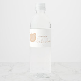 Teddy trägt Picnic Water Bottle Labels Wasserflaschenetikett