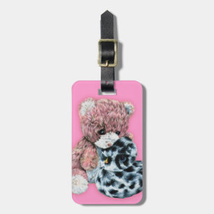 Teddy und Entenkinder mit dem Namen Gepäckanhänger