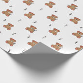 Teddy und Rose Delikates Baby Wrapping Paper Geschenkpapier (Ecke)