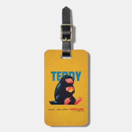 Teddy Vintage Graphic Gepäckanhänger (Vorderseite vertikal)