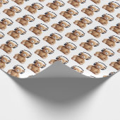 Teddy Wear Kopfhörer Geschenkpapier (Ecke)