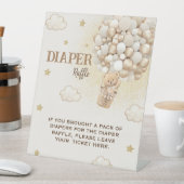 Teddy-Windelballons Sockelschild (In Situ)