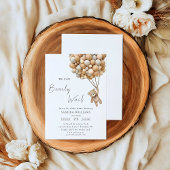 Teddy wir können frühzeitig abwarten Babydusche Einladung