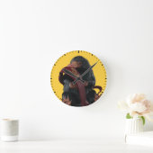 Teddy With Tie Graphic Runde Wanduhr (Zuhause)