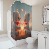 Teddy-Zeit Zusammen Duschvorhang (Beispiel)