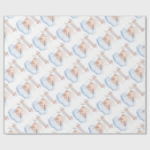 Teddybär 1. Geburtstags-Geschenkpapier Geschenkpapier (Flach)