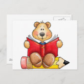 Teddybär-Ablesen Postkarte (Vorne/Hinten)