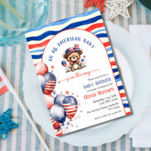 Teddybär All American Baby 4. Juli Babyparty
