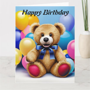 Teddybär  Alles Gute zum Geburtstag  Karte
