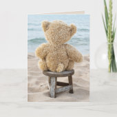 Teddybär am Strand Karte (Vorderseite)