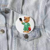 Teddybär-Arzt-Button Button (Beispiel)