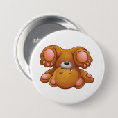 Teddybär auf dem Kopf Button (Vorne & Hinten)