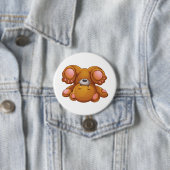 Teddybär auf dem Kopf Button (Beispiel)