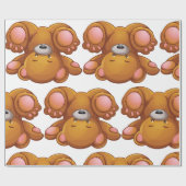 Teddybär auf dem Kopf Geschenkpapier (Flach)