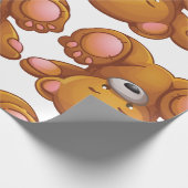 Teddybär auf dem Kopf Geschenkpapier (Ecke)
