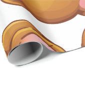 Teddybär auf dem Kopf Geschenkpapier (Rolleneckpunkt)