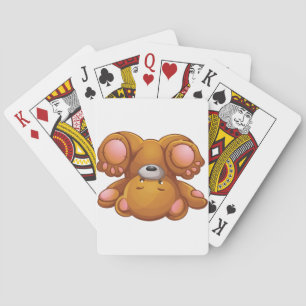 Teddybär auf dem Kopf Spielkarten