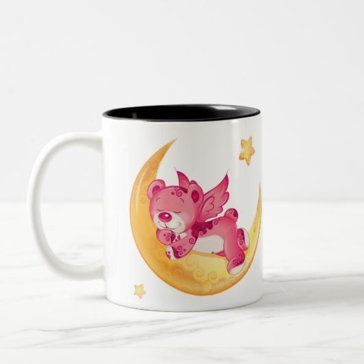 Teddybär auf der Tasse des Mondes (Links)