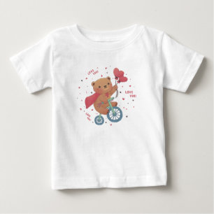 Teddybär auf Fahrrad: Liebe dich! Baby T-shirt