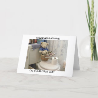 Teddybär auf Töpfchen Karte