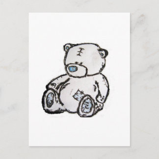 Teddybär aus dem Dachboden Postkarte