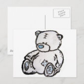 Teddybär aus dem Dachboden Postkarte (Vorne/Hinten)