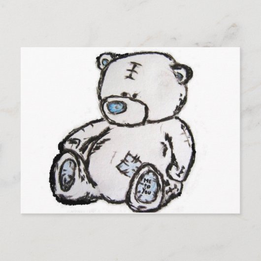 Teddybär aus dem Dachboden Postkarte (Vorderseite)