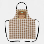 Teddybär aus einem Fenster schauend Schürze (Vorderseite)