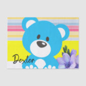Teddybär aus Papierstreifen Seidenpapier (Vorderseite)