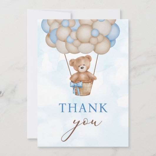 Teddybär-Baby Dankeskarte (Vorderseite)