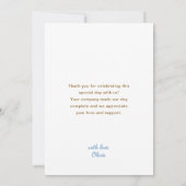 Teddybär-Baby Dankeskarte (Rückseite)