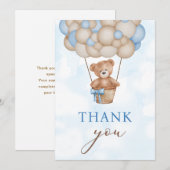 Teddybär-Baby Dankeskarte (Vorne/Hinten)