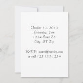 Teddybär-Baby Einladung (Rückseite)