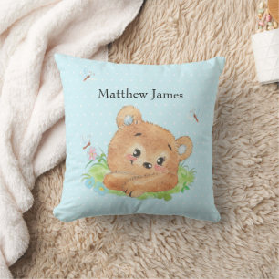 Teddybär-Baby-Jungen-Thema Kissen