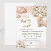 Teddybär-Baby-Party Einladung (Vorne/Hinten)