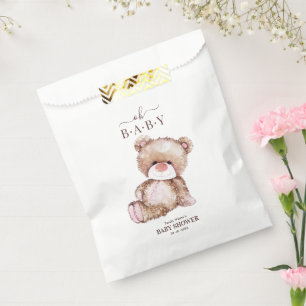 Teddybär-Baby-Party, Mädchen Rosa Teddybär-Baby-Pa Geschenktütchen